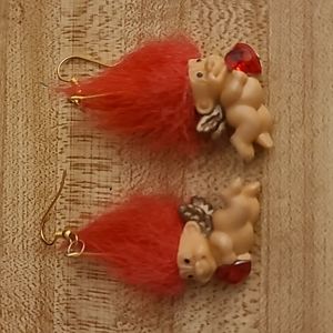 Troll Doll Valentines Earrings